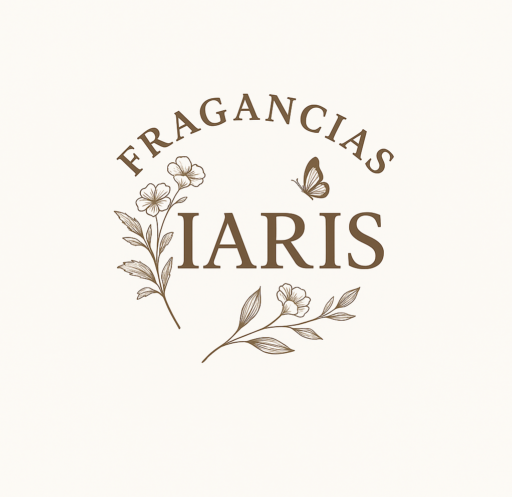 logo elegante de fragancias iaris
